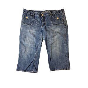 Mossimo Supply Co Juniors Size 17 Capri Cropped Jeans Flap Back Pockets Jeans di